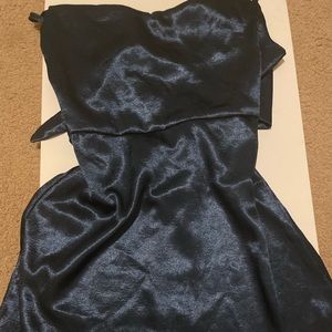 Dark green/navy satin dress